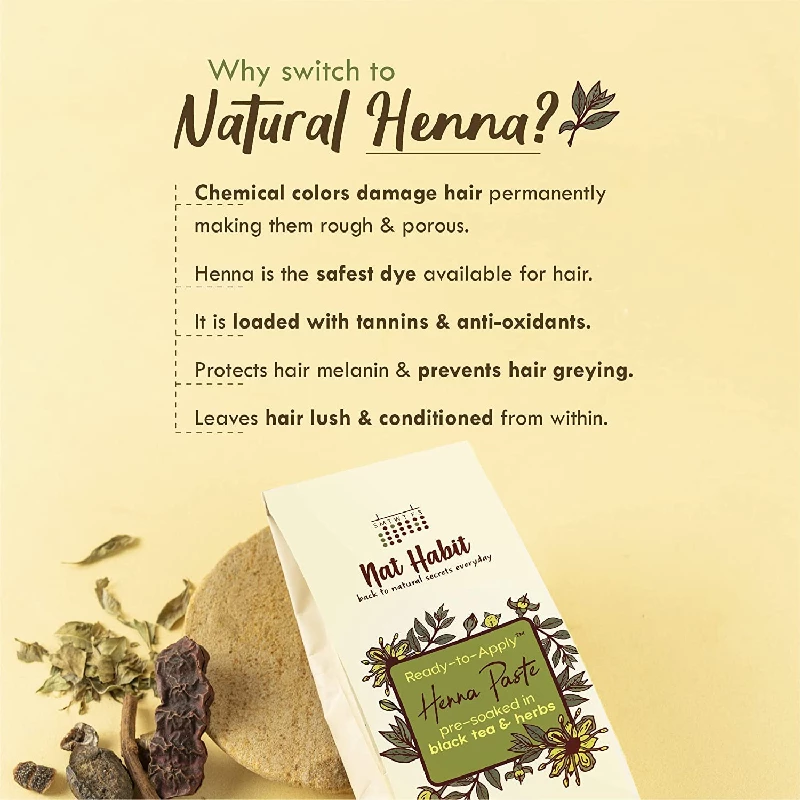 Nat Habit - Fresh Ready To Apply Henna Paste Pre-Soaked in Black Tea and Herbs, 660 g-4.webp